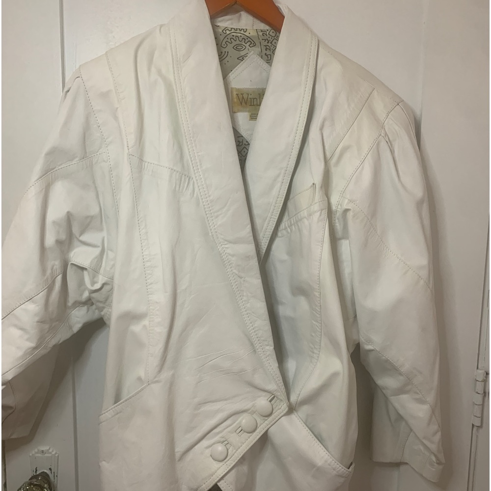 Wilson Women's Cream Leather Jacket